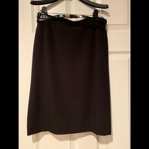 Tahari Black Pencil Skirt Sz 6